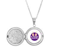 no/no Expressing Grateful Life Friends Locket Necklace Hold Picture Jewelry Birthday Gift