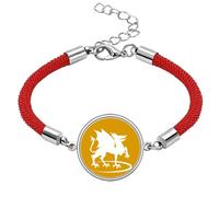 no/no External Ferocious Ability Flame Gods Beasts Lucky Red String Bracelet Rope Bracelet Handmade