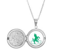 no/no External Ferocious Ability God Animals Stand Locket Necklace Hold Picture Jewelry Birthday Gift
