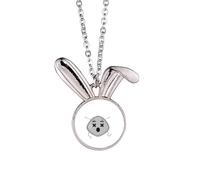 no/no Fainted Dazed Confused Head Expression Rabbit Necklace Pendant Bunny Animal Jewelry Gift