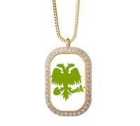 no/no Fairy Animals Ferocious Foreign Ability Fly Eagle Necklace Pendant Diamond Crystal Golden Jewelry