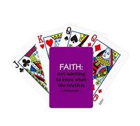 no/no Faith Life Truth Poker Playing Card Tabletop Board Game