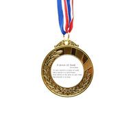 no/no Famous Poetry Quote A Grain Of Sand Gold Award Winner Medal First Place Ribbon