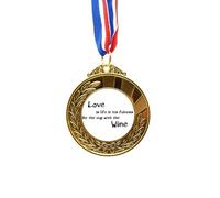 no/no Famous Poetry Quote Love Like Wine Gold Award Winner Medal First Place Ribbon