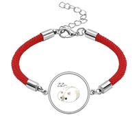 no/no Fat Mice Lovely Onomatopoeic Call Animal Lucky Red String Bracelet Rope Bracelet Handmade