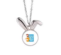 no/no Father Loves Great Art Deco Fashion Rabbit Necklace Pendant Bunny Animal Jewelry Gift