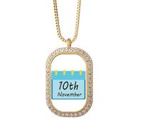 no/no Feast World Youth Day Truth Necklace Pendant Diamond Crystal Golden Jewelry