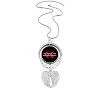 no/no Film Dialogue Night Dark Terrors Pendant Angel Wings Rotating Necklace Jewelry