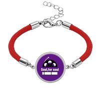 no/no Film Words Heart for Heart Lucky Red String Bracelet Rope Bracelet Handmade