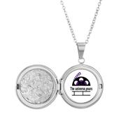 no/no Film Words The Universe Yours Locket Necklace Hold Picture Jewelry Birthday Gift