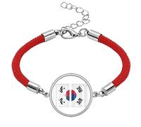 no/no Flag Country Script South Korea Lucky Red String Bracelet Rope Bracelet Handmade