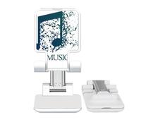 no/no Flappg Blue Music Mim White Adjustable Cell Phone Stand Desk Foldable