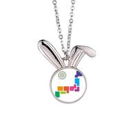 no/no Flower Opening Hierarchy Map Japan Rabbit Necklace Pendant Bunny Animal Jewelry Gift