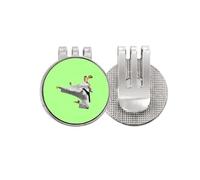 no/no Flying Kick Martial Arts Practice Golf Ball Marker Hat Cap Clip Enamel Magnetic