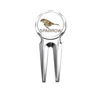 no/no Food Branches Sparrows Birds Golf Divot Tool Golf Ball Marker Repair Tool