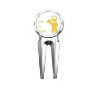 no/no Food Position Dish Cook Art Deco Fashion Golf Divot Tool Golf Ball Marker Repair Tool
