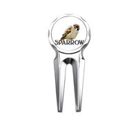 no/no Food Sleep Sparrows Birds Golf Divot Tool Golf Ball Marker Repair Tool