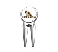 no/no Food Sparrows Birds Curls Golf Divot Tool Golf Ball Marker Repair Tool