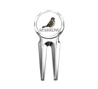 no/no Food Sparrows Birds Rise Art Deco Fashion Golf Divot Tool Golf Ball Marker Repair Tool
