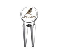 no/no Food Support Sparrows Birds Golf Divot Tool Golf Ball Marker Repair Tool