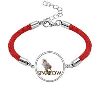no/no Food Throat Sparrows Birds Lucky Red String Bracelet Rope Bracelet Handmade