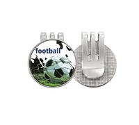 no/no Football World First Movement Golf Ball Marker Hat Cap Clip Enamel Magnetic
