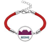 no/no Forbidden City Beijing China Lucky Red String Bracelet Rope Bracelet Handmade