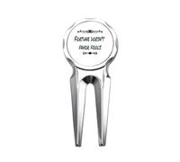no/no Fortune Doesnot Favor Fools Golf Divot Tool Golf Ball Marker Repair Tool