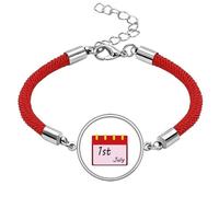 no/no Founding Day Communist Party China Celebrating Lucky Red String Bracelet Rope Bracelet Handmade
