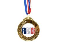 no/no France Country Flag Name Art Deco Fashion Gold Award Winner Medal First Place Ribbon
