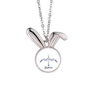 no/no Frank Intuition Sagittarius Rabbit Necklace Pendant Bunny Animal Jewelry Gift
