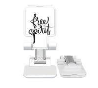 no/no Free Spirit Quote Art Deco Fashion Adjustable Cell Phone Stand Desk Foldable