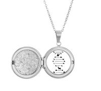 no/no Friend Gene Animals Art Deco Fashion Locket Necklace Hold Picture Jewelry Birthday Gift
