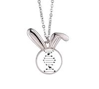 no/no Friend Gene Animals Art Deco Fashion Rabbit Necklace Pendant Bunny Animal Jewelry Gift