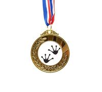 no/no Frog Footprints Animal Outline Protect Animal Gold Award Winner Medal First Place Ribbon