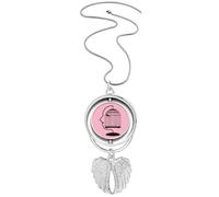 no/no fstand birdcage eyes art deco fashion Pendant Angel Wings Rotating Necklace Jewelry