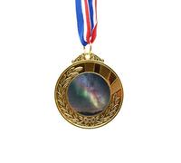no/no Galaxy Beautiful Stars Dark Gold Award Winner Medal First Place Ribbon