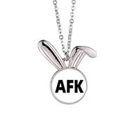 no/no game keyboard idle Rabbit Necklace Pendant Bunny Animal Jewelry Gift