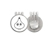 no/no Garlic Cry Lovely Little Face Golf Ball Marker Hat Cap Clip Enamel Magnetic