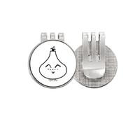 no/no Garlic Sle Lovely Little Face Golf Ball Marker Hat Cap Clip Enamel Magnetic