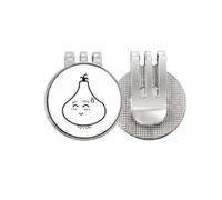 no/no Garlic Speechless Lovely Little Face Golf Ball Marker Hat Cap Clip Enamel Magnetic