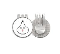 no/no Garlic Surprised Lovely Little Face Golf Ball Marker Hat Cap Clip Enamel Magnetic