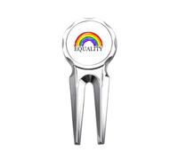 no/no Gender Difference And Identity Rainbow Equality Golf Divot Tool Golf Ball Marker Repair Tool