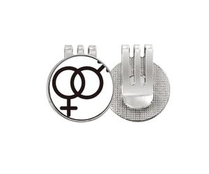 no/no Gender Difference Equality Between Men Women Rainbow Golf Ball Marker Hat Cap Clip Enamel Magnetic