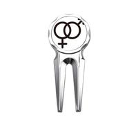 no/no Gender Difference Equality Between Men Women Rainbow Golf Divot Tool Golf Ball Marker Repair Tool
