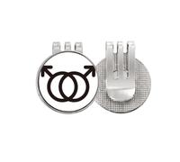 no/no Gender Difference Identifying Male-Male Equality Golf Ball Marker Hat Cap Clip Enamel Magnetic