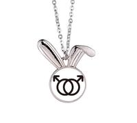 no/no Gender Difference Identifying Male-Male Equality Rabbit Necklace Pendant Bunny Animal Jewelry Gift