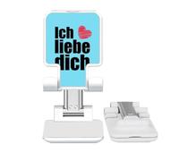 no/no German Dialect I Love You Text Title Adjustable Cell Phone Stand Desk Foldable