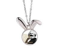 no/no German Success Marxist Thinker Rabbit Necklace Pendant Bunny Animal Jewelry Gift