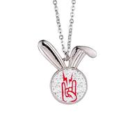 no/no Gesture Music Symbol Enthusiasm Rabbit Necklace Pendant Bunny Animal Jewelry Gift